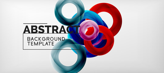 Vector circles abstract background