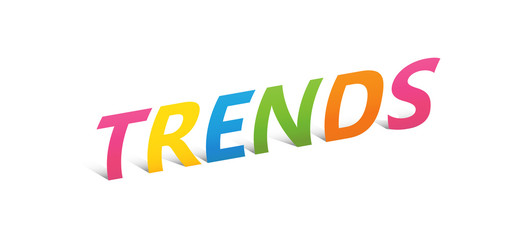 TRENDS upright paper letters typography