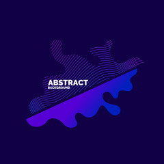Bright poster with dynamic waves. Vector illustration