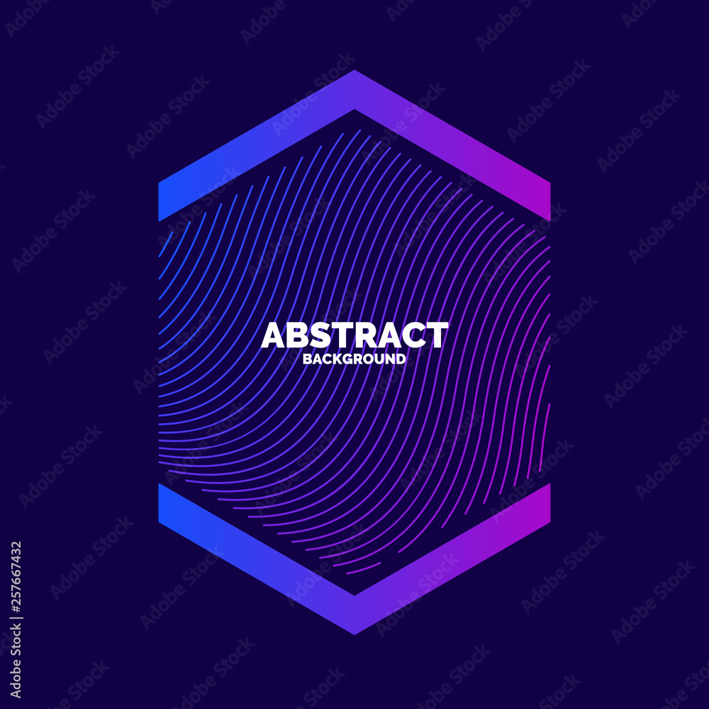 Poster vector abstract background with dynamic waves. illustration for design