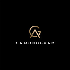 GA logo design - obrazy, fototapety, plakaty