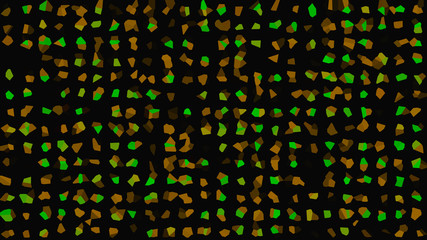 abstract background of black color with green and brown figures