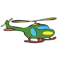 Fototapeta na wymiar vector isolated cartoon helicopter