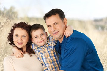 Fototapeta premium Lovely family in park outdoor