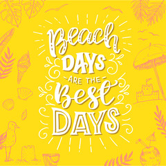 Summer hand lettering quote