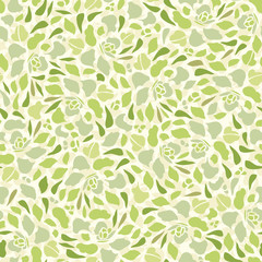 Cream pattern with succulent.