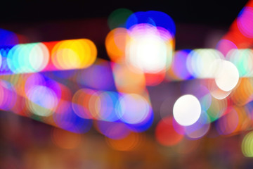 Colourful circle of bokeh from light for background