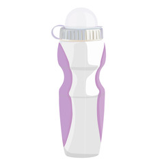 Sport plastic water bottle. Vector illustration.