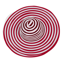 Women's summer hat. Vector illustration. Isolated on a white background.