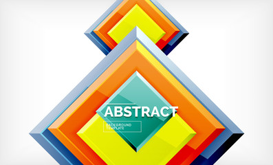 Geometric abstract background, modern square design