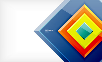 Geometric abstract background, modern square design
