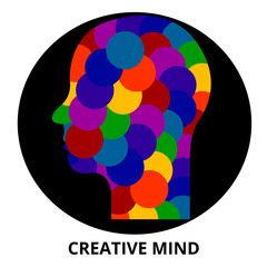Creative Mind Abstract Icon Surrealism Vector