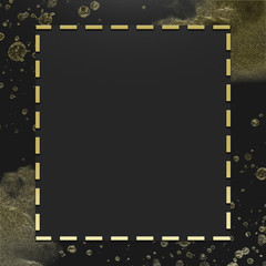 frame gold on black background,design