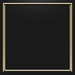 frame gold on black background