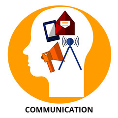 Communication Abstract Icon Surrealism Vector