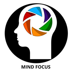 Mind Focus Abstract Icon Surrealism Concept Vector