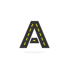 Vector Logo Road Logistics Letter A