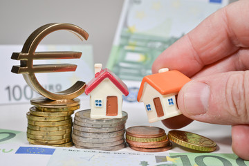 euro monnaie argent change europe BCE immobilier