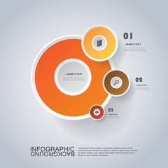Colorful Round Numbered Labels - Modern Minimalist Presentation Template Layout, Vector Infographic Design 