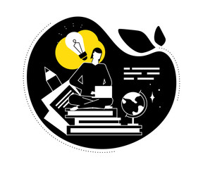 Copywriting concept - flat design style vector illustration