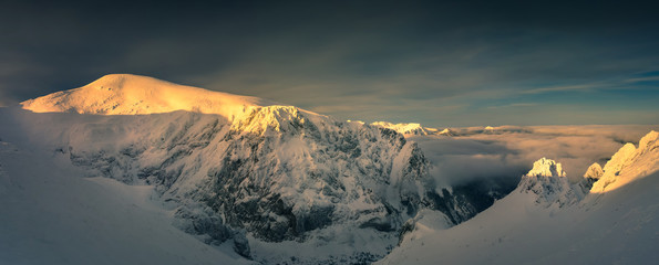 Panoramic view of west Tatra mountains.