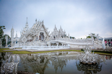 Wat Rong Khun - The White Temple - on a cloudy day