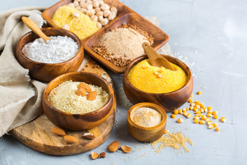 Gluten free almond, corn, rice, buckwheat and chickpea flour