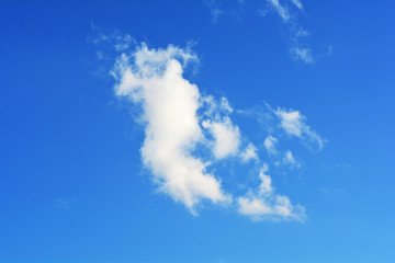 cloud against blue sky. Background for the project and design.