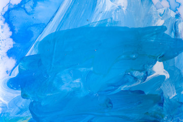 Close up of different color oil paint, Patterns or backgrounds of various colors, colors on the fabric.