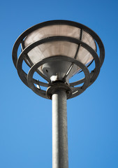 street lamp on blue sky