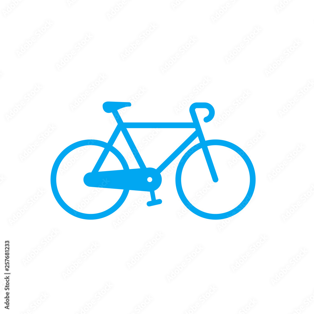 Sticker bicycle icon, bike cycling vector pictogram