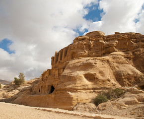 Landscape is near Petra in Hashemite Kingdom of Jordan