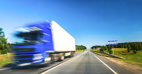 Truck on road