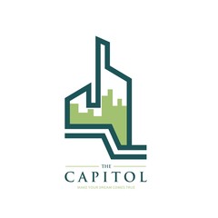 Naklejka premium Modern Building Logo Template. 
