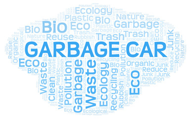 Garbage Car word cloud.