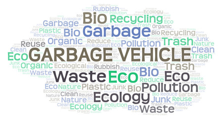 Garbage Vehicle word cloud.