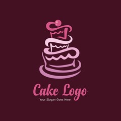 Wedding cake logo design