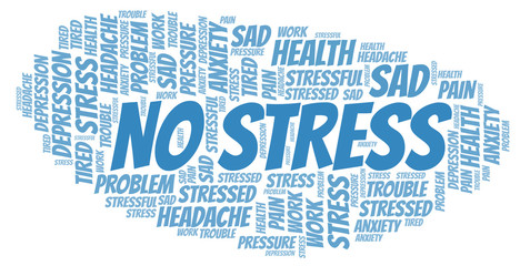 Fototapeta premium No Stress word cloud.