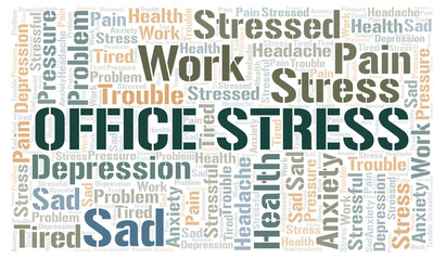 Office Stress word cloud.