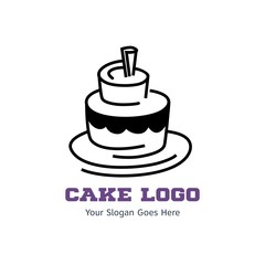 Wedding cake logo design