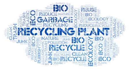 Fototapeta premium Recycling Plant word cloud.