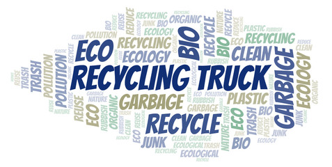 Recycling Truck word cloud.