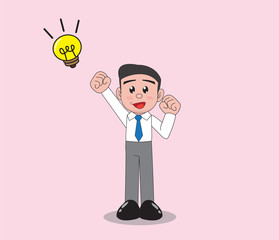 business Man think idea for success