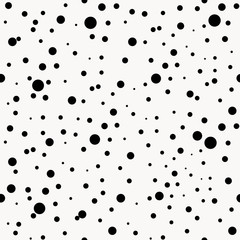 Polka dot monochrome Seamless pattern. Dotted background - Spots Vector illustration eps10