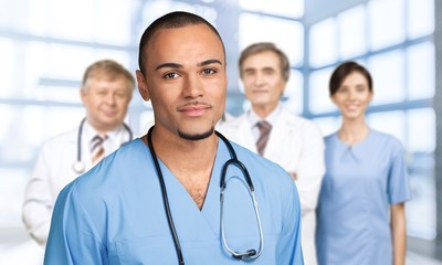 Obraz premium Confident Medical team at hospital