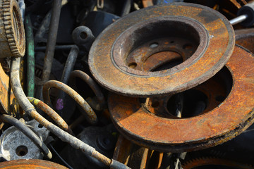 old gears on a background