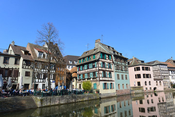 Fototapeta na wymiar Fachwerkarchitektur in Petite France, Straßburg