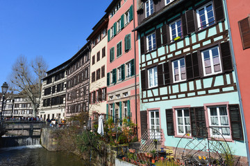 Fachwerkarchitektur in Petite France, Straßburg