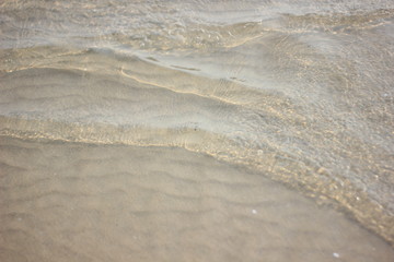 Sand waves under the sea for nature  background.