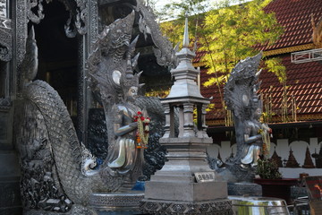 Entrance of the Silver temple Wat Sri Suphan In Chiang Mai Thailand 